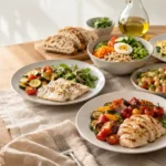 cenas saludables fáciles con verduras pollo pescado huevo legumbres y ensalada