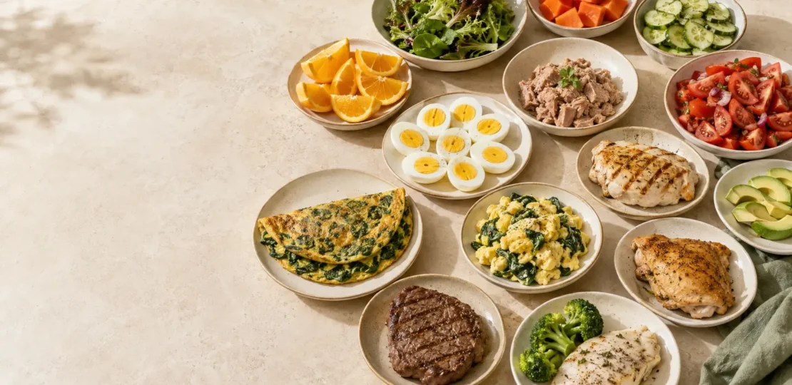 Plan de comidas con huevos